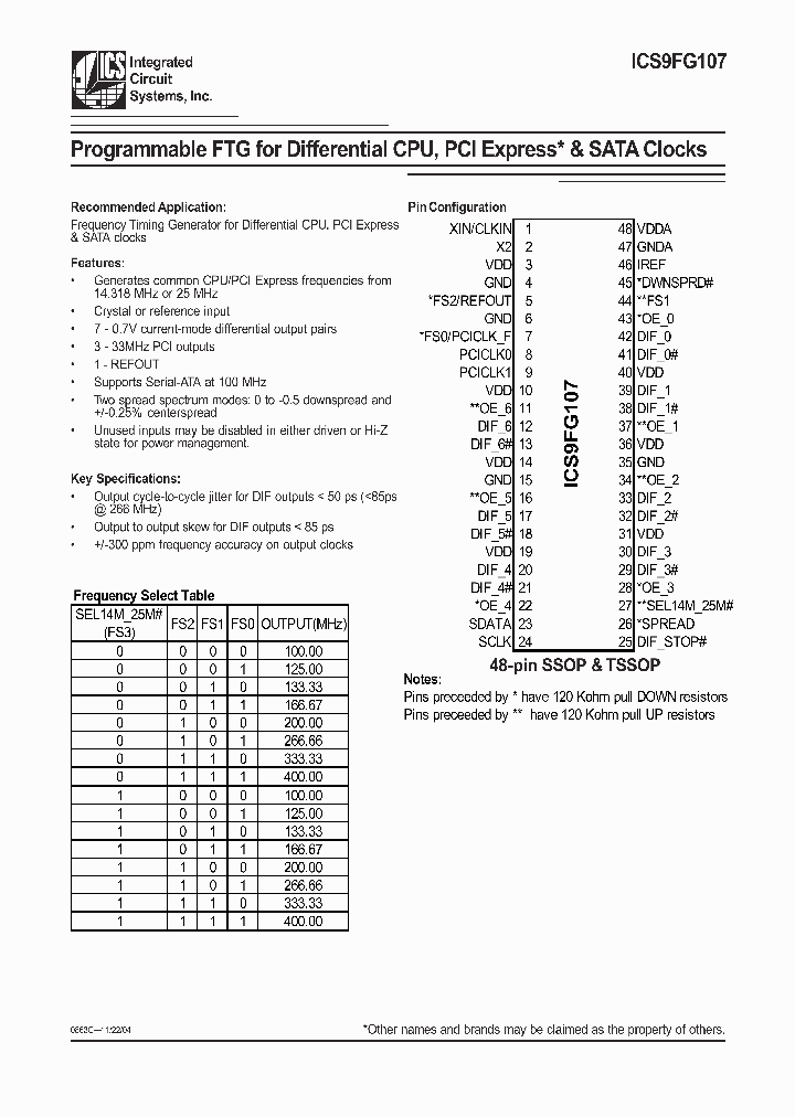 ICS9FG107AG_6930564.PDF Datasheet