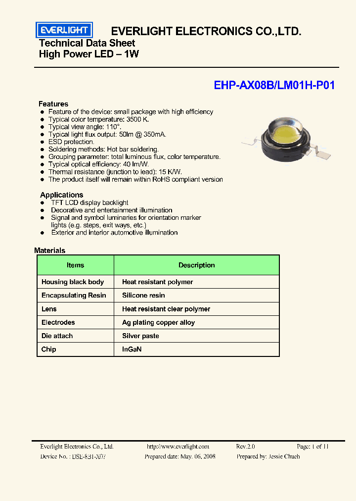 EHP-AX08BLM01H-P01_6930625.PDF Datasheet