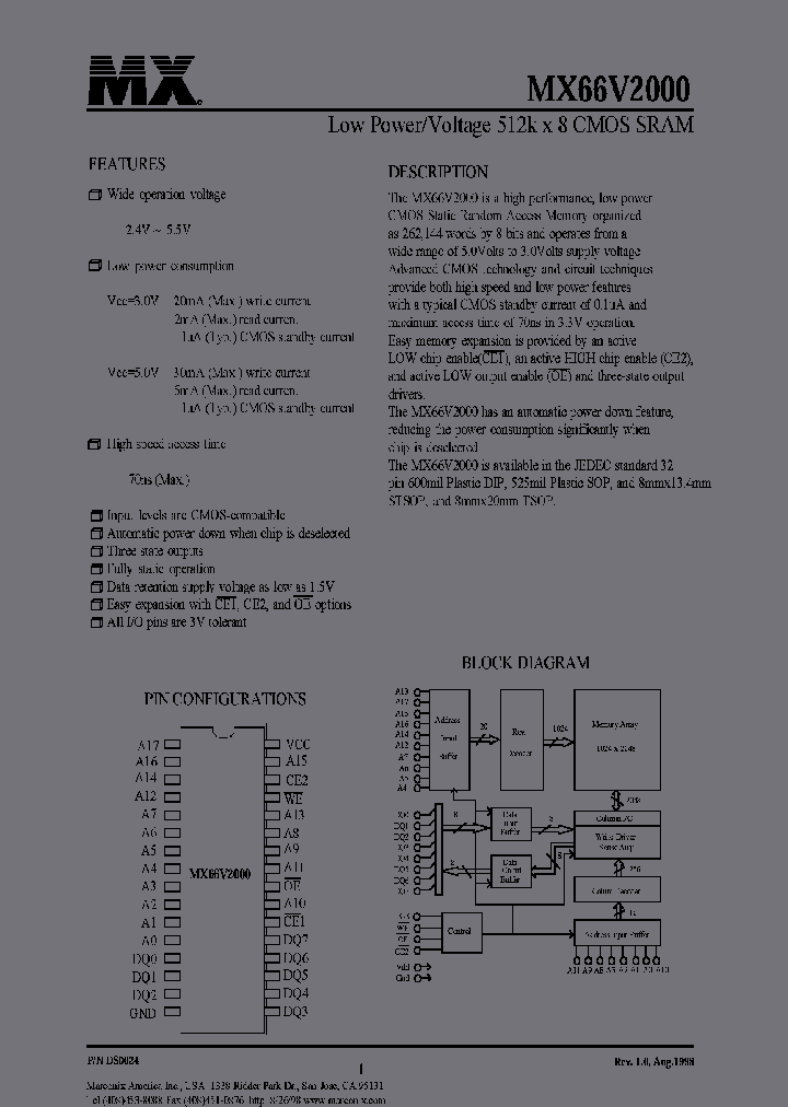 MX66LV2000SC-100_6945499.PDF Datasheet