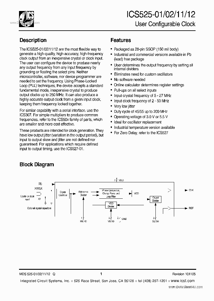 ICS525-11_6964782.PDF Datasheet