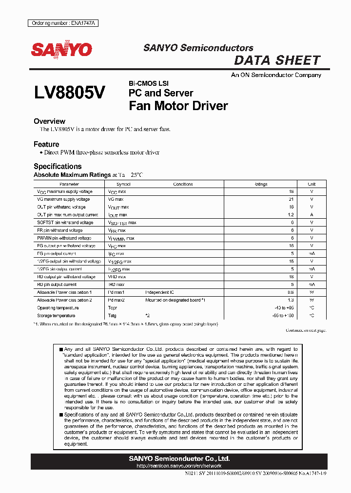 LV8805V_6966521.PDF Datasheet
