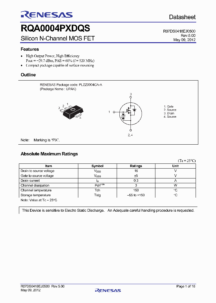 RQA0004PXDQS12_6975417.PDF Datasheet