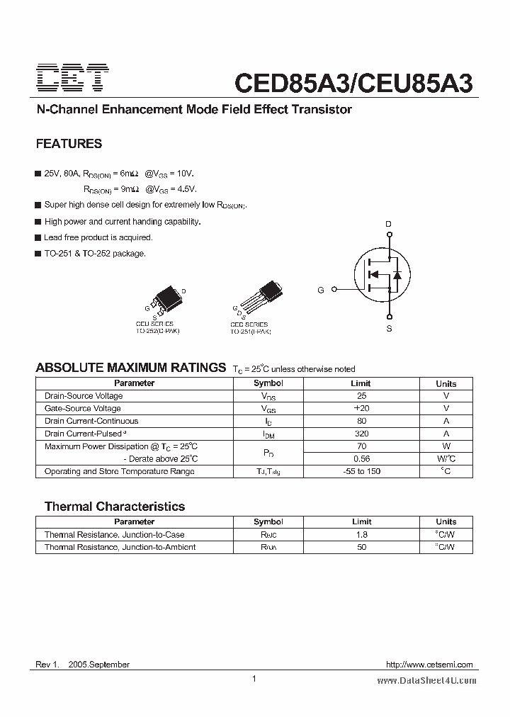 CEU85A3_6983920.PDF Datasheet