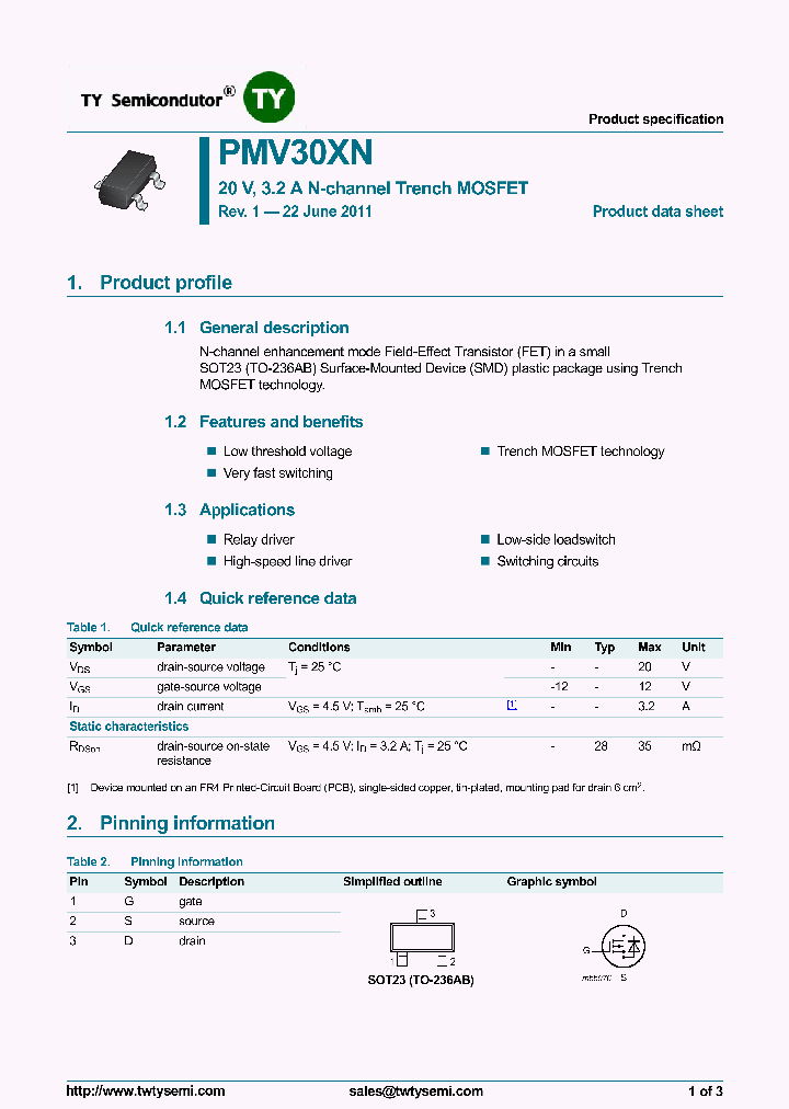 PMV30XN_6987188.PDF Datasheet