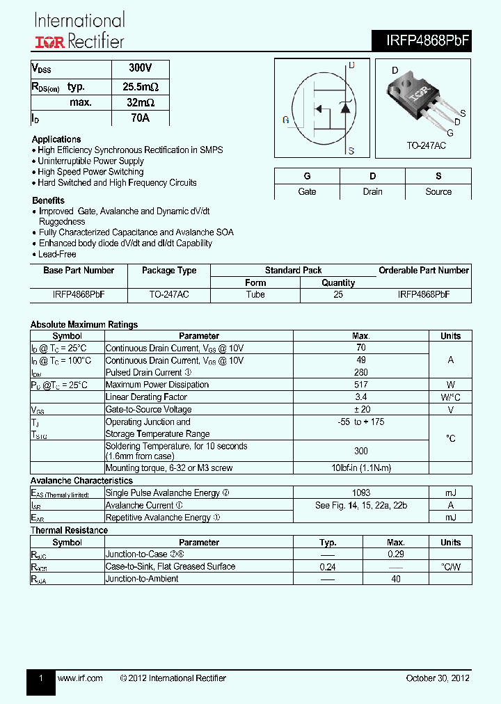 IRFP4868PBF_6998225.PDF Datasheet