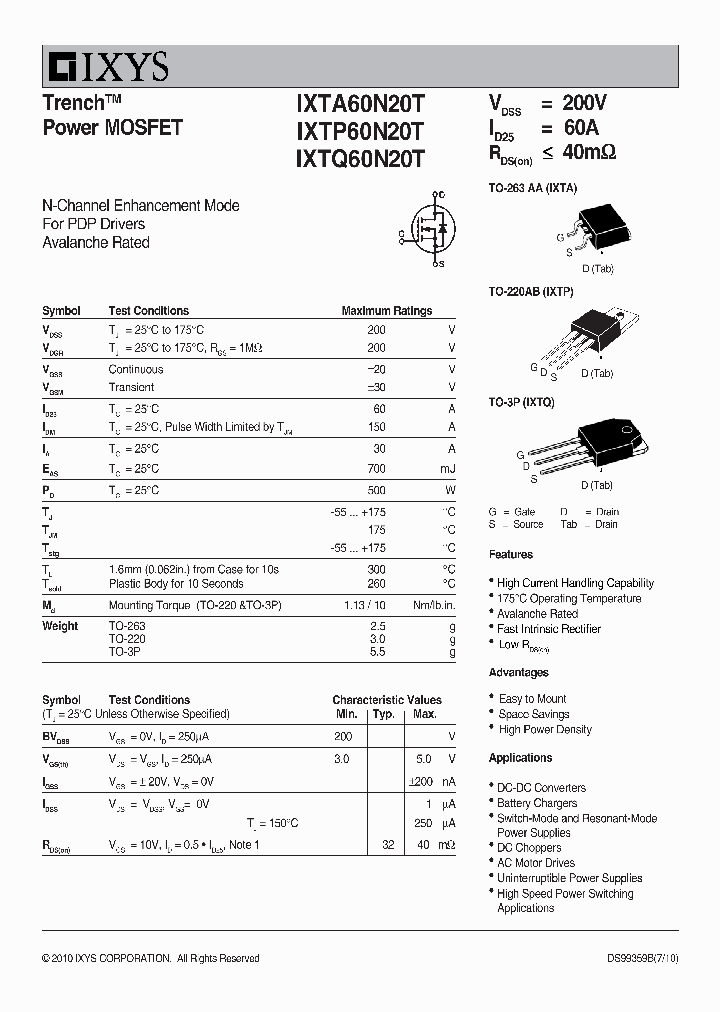 IXTA60N20T_6999661.PDF Datasheet