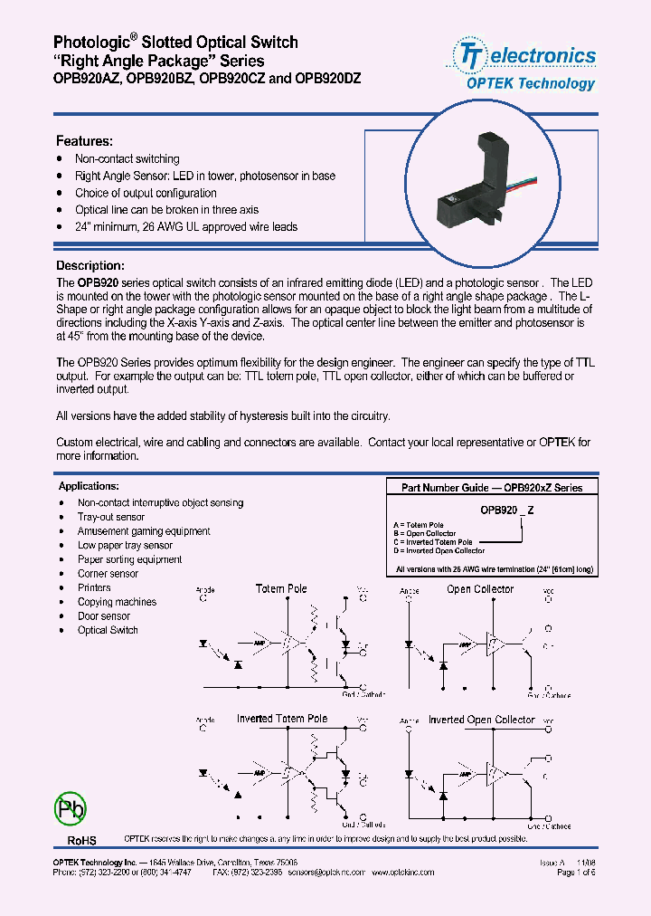 OPB920AZ_7001367.PDF Datasheet