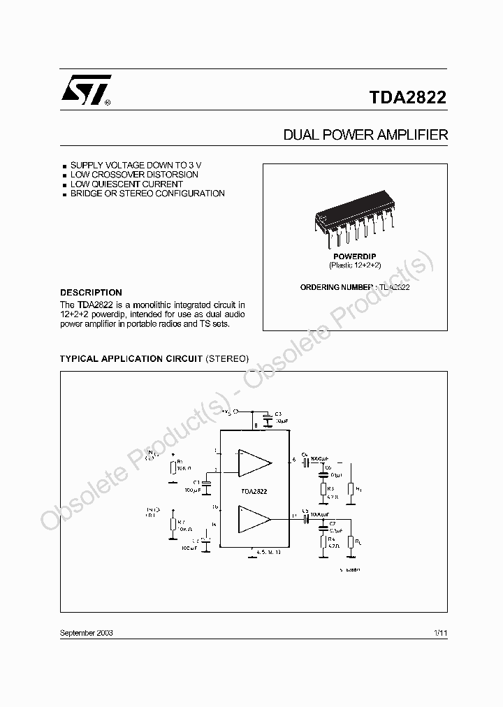 TDA2822_7001964.PDF Datasheet