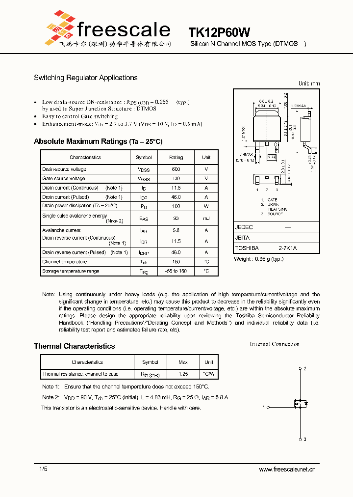 TK12P60W_7004740.PDF Datasheet