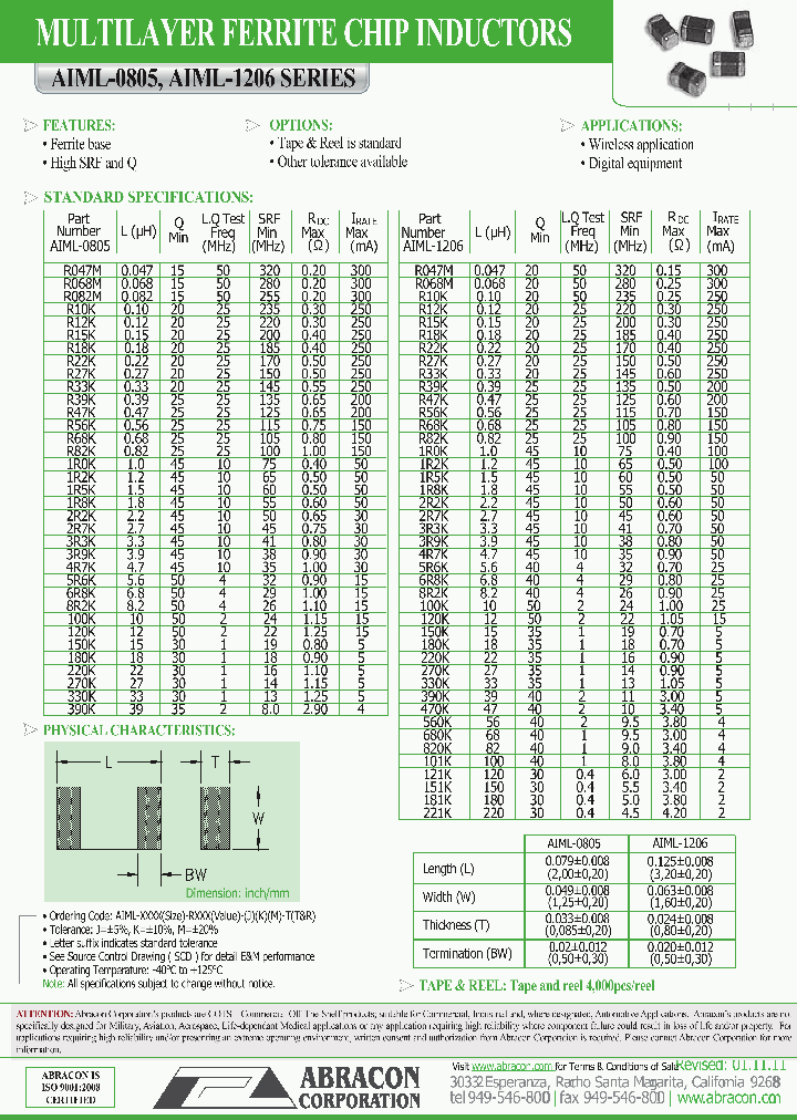 AIML-0805-R33K-T_7006004.PDF Datasheet