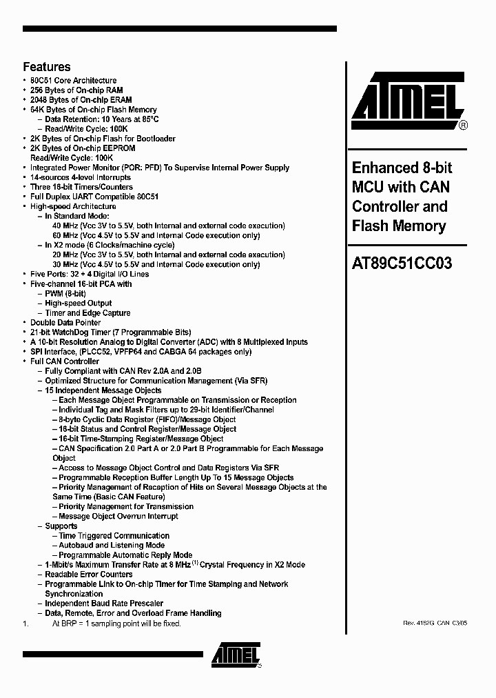 AT89C51CC03C-RLTAM_7023755.PDF Datasheet