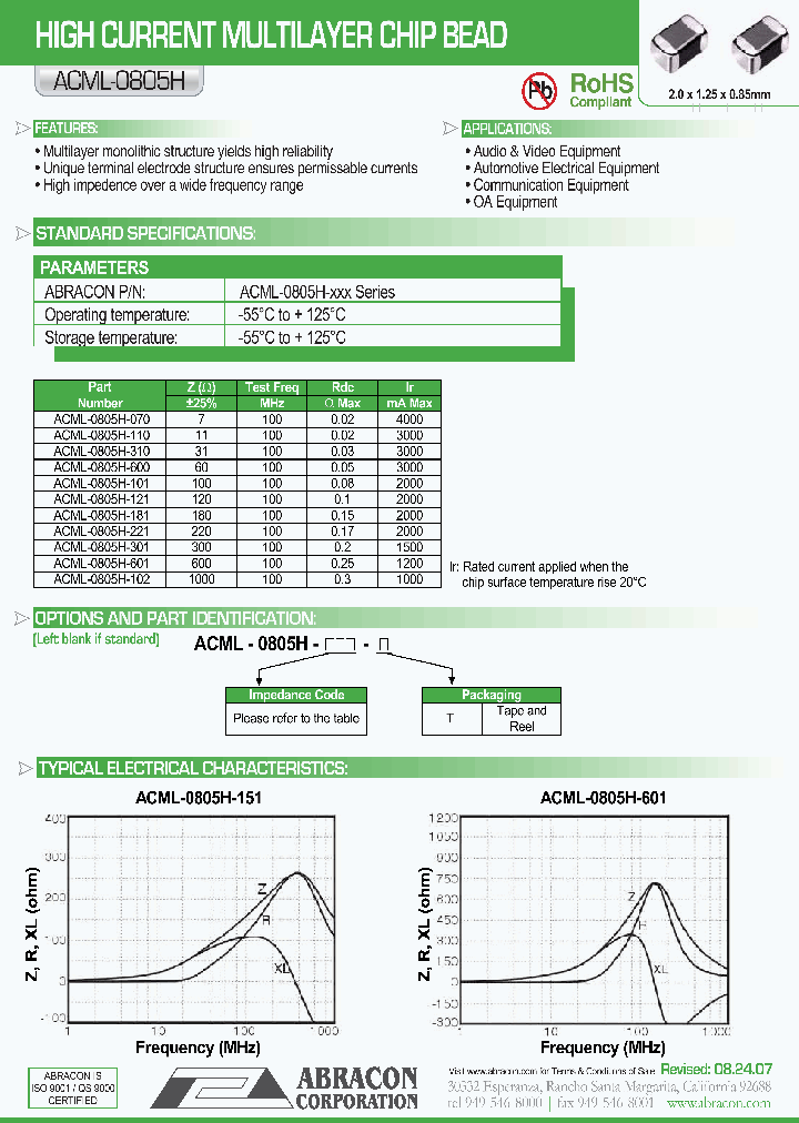 ACML-0805H-601-T_7022814.PDF Datasheet