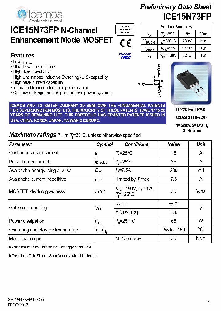 ICE15N73FP_7049029.PDF Datasheet