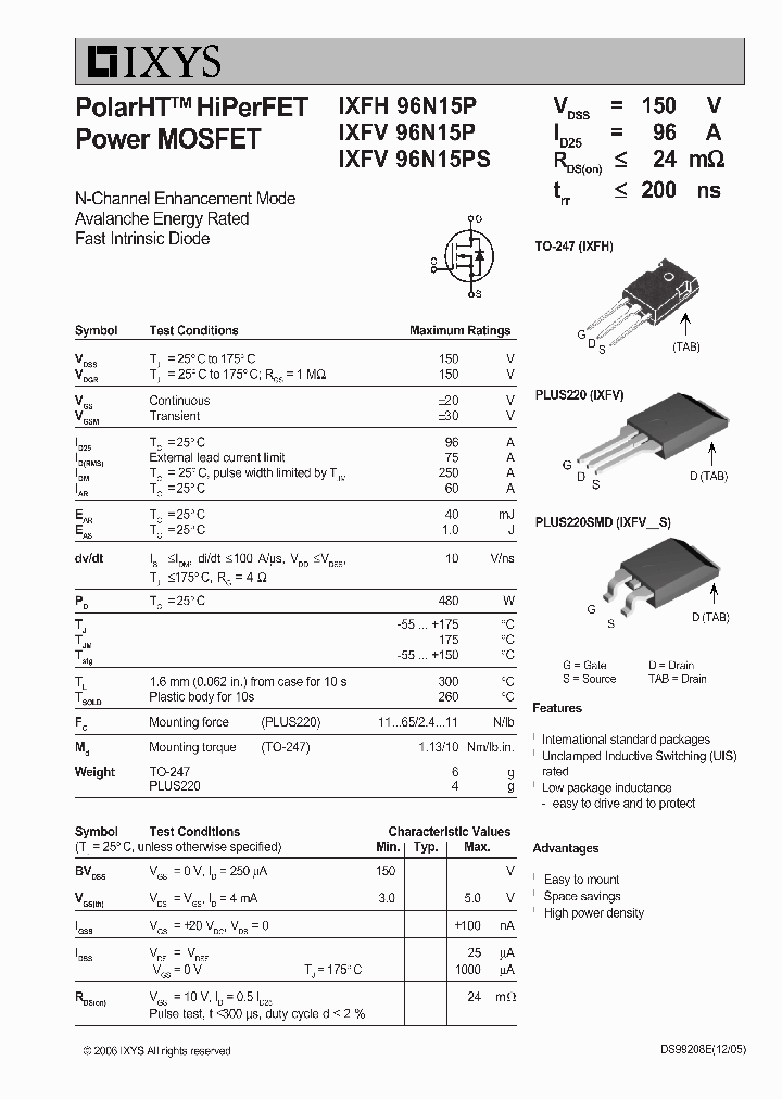 IXFV96N15PS_7054070.PDF Datasheet