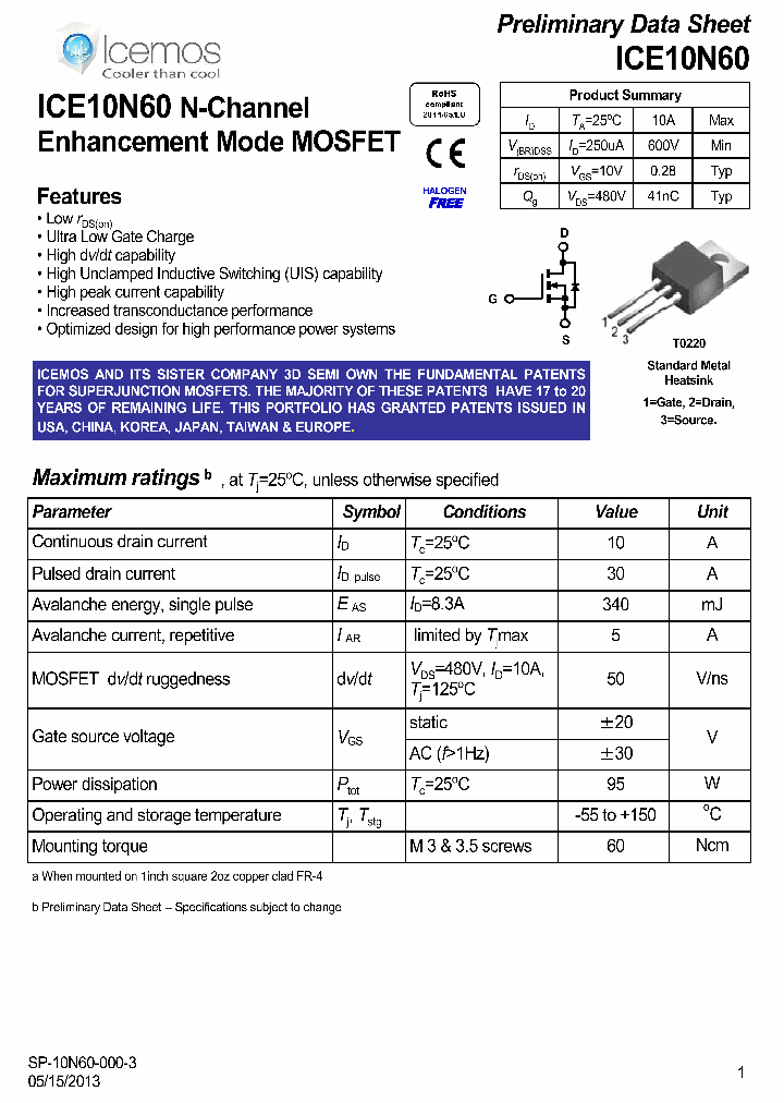 ICE10N60_7049012.PDF Datasheet