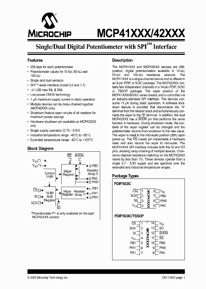 MCP42010ESN_7079106.PDF Datasheet