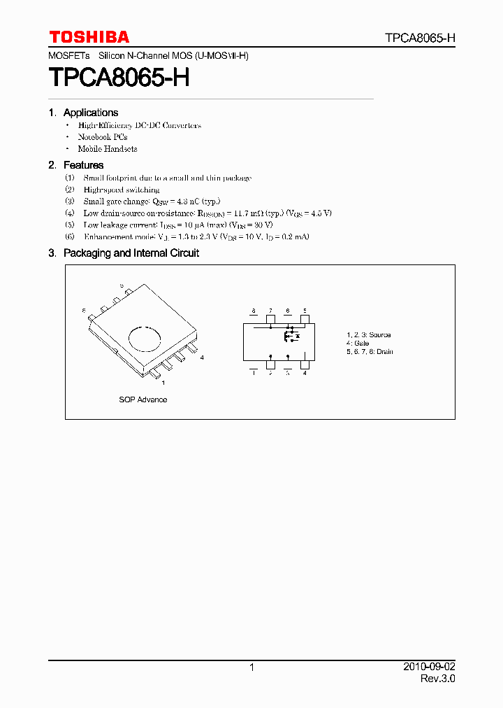 TPCA8065-H_7192655.PDF Datasheet