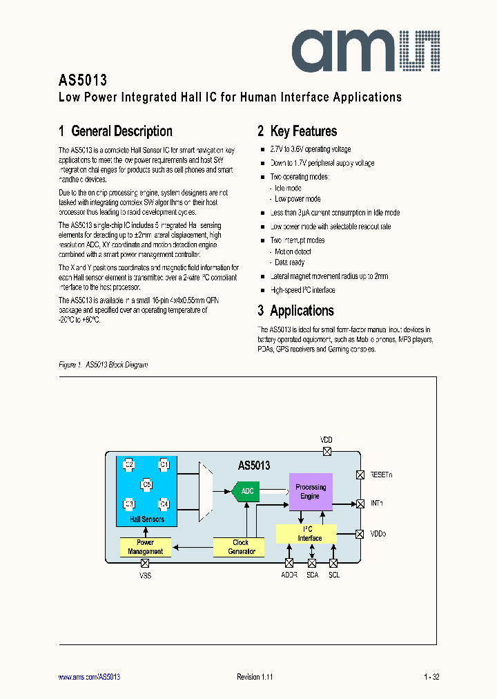 AS5013-IQFT_7216933.PDF Datasheet