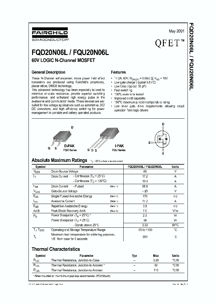 FQD20N06LTF_7232353.PDF Datasheet