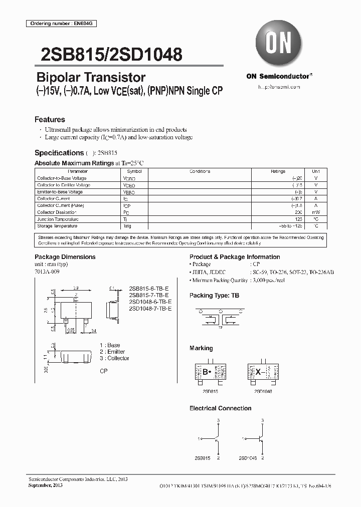 2SD1048-6-TB-E_7237574.PDF Datasheet