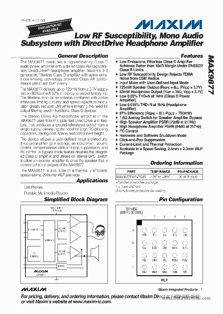 MAX9877_7237755.PDF Datasheet