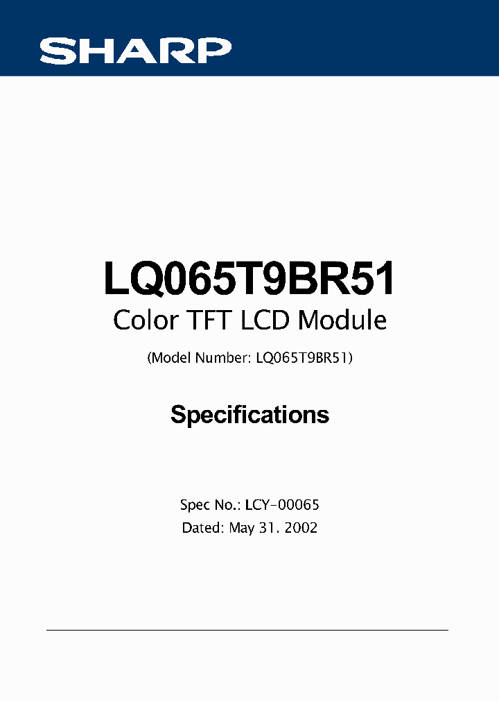 LQ065T9BR51_7237720.PDF Datasheet