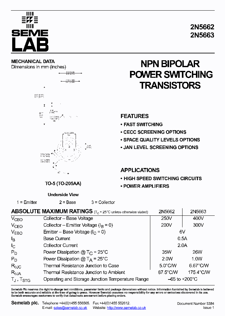 2N5662_7245322.PDF Datasheet