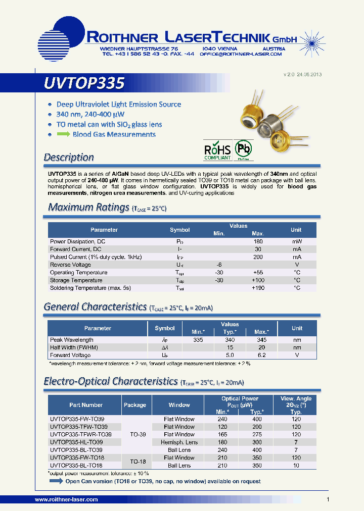 UVTOP335_7251299.PDF Datasheet