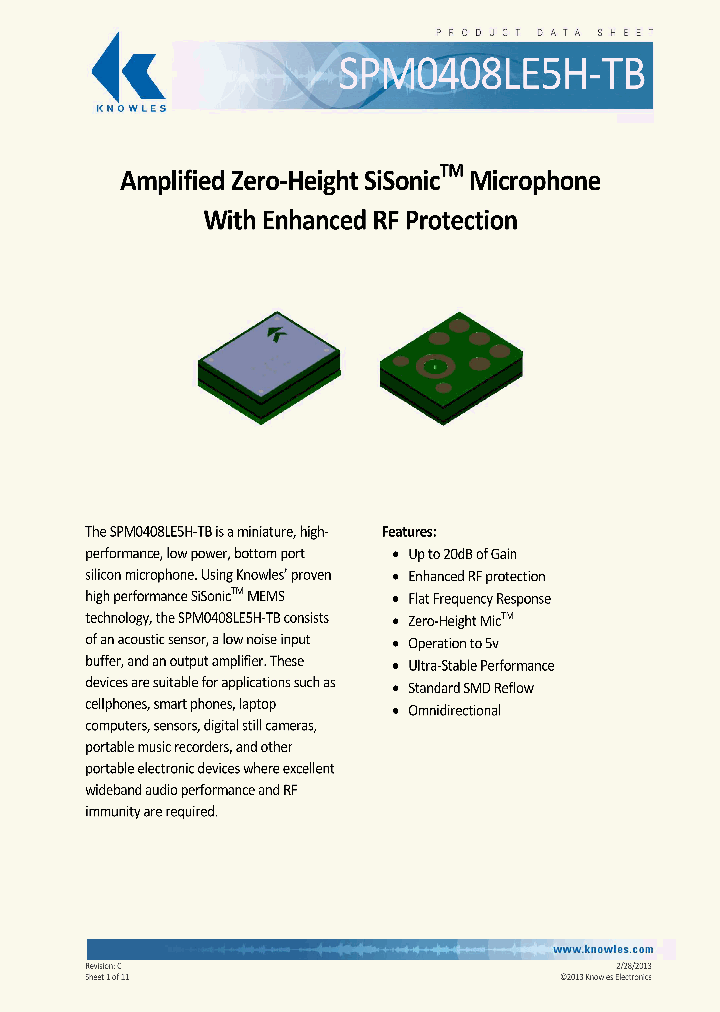 SPM0408LE5H-TB_7252549.PDF Datasheet