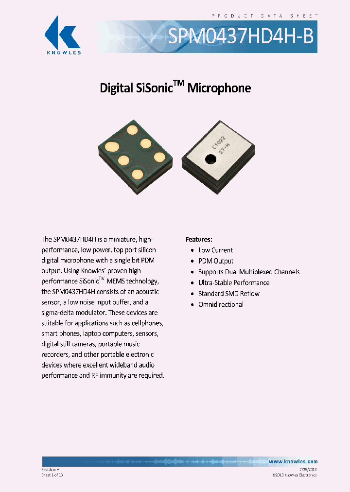 SPM0437HD4H-B_7252554.PDF Datasheet