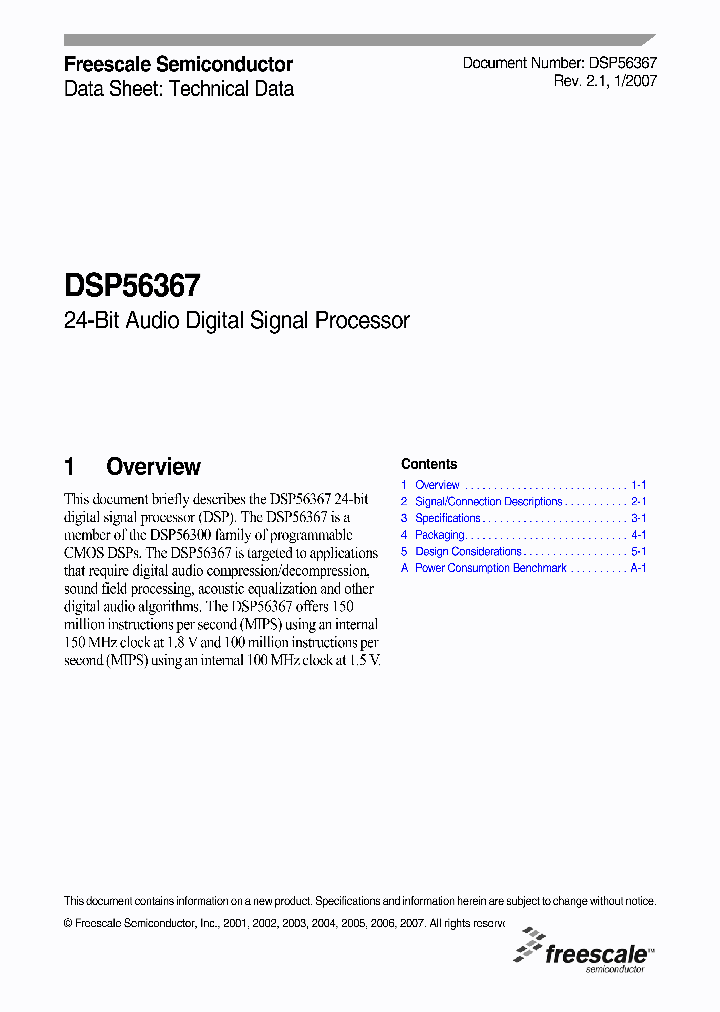 DSPB56367AG150_7254960.PDF Datasheet