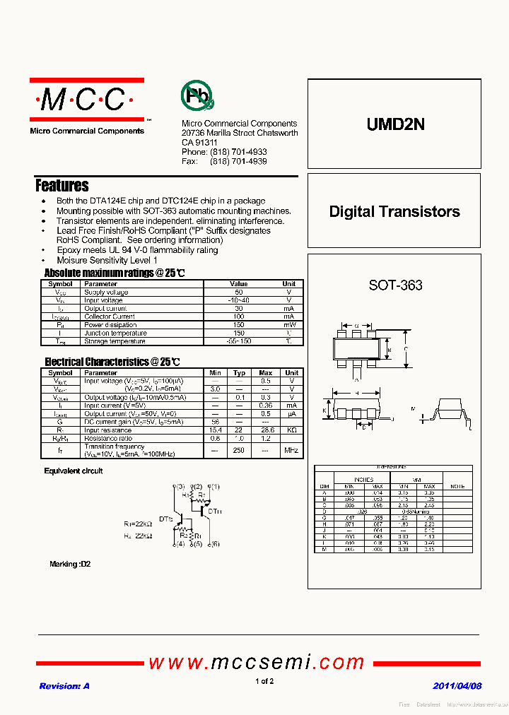 UMD2N_7260409.PDF Datasheet