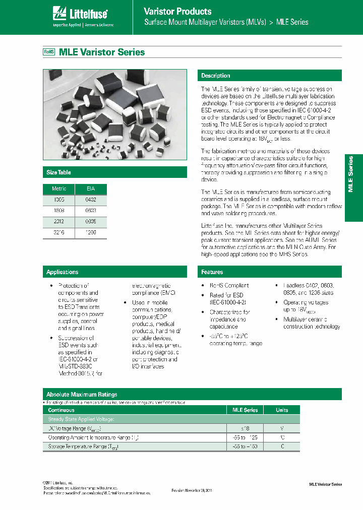 V18MLE0805LN_7273136.PDF Datasheet