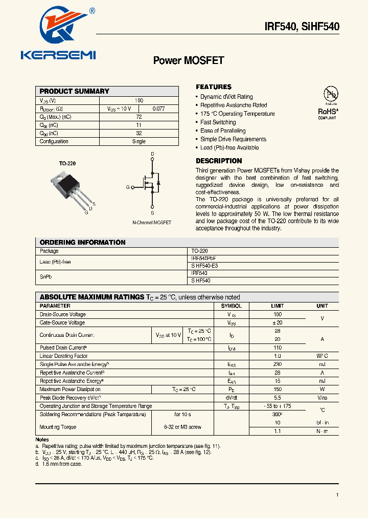 IRF540_7277658.PDF Datasheet