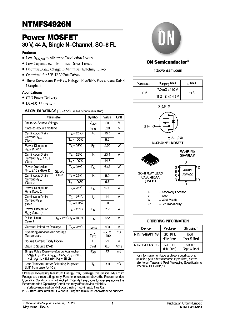 NTMFS4926NT3G_7280938.PDF Datasheet