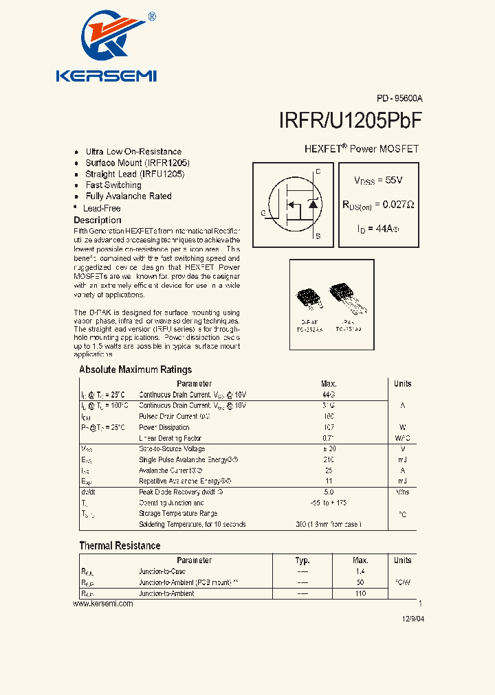 IRFRU1205PBF_7284199.PDF Datasheet