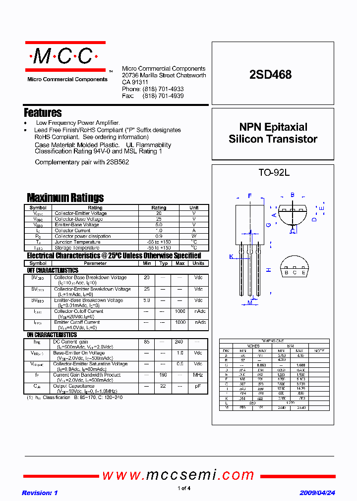 2SD468_7284443.PDF Datasheet