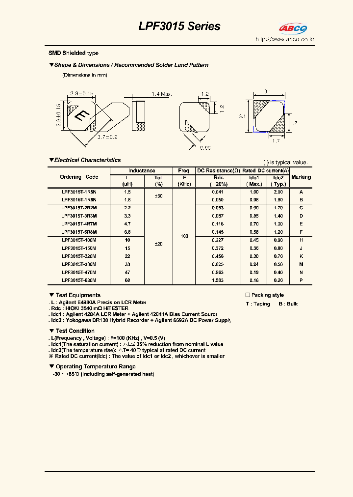 LPF3015T-330M_7289861.PDF Datasheet