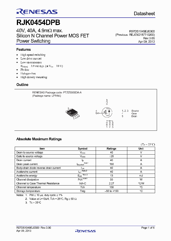 RJK0454DPB-00-J5_7291389.PDF Datasheet