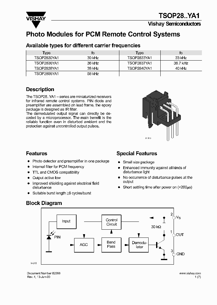 TSOP2840YA1_7296435.PDF Datasheet