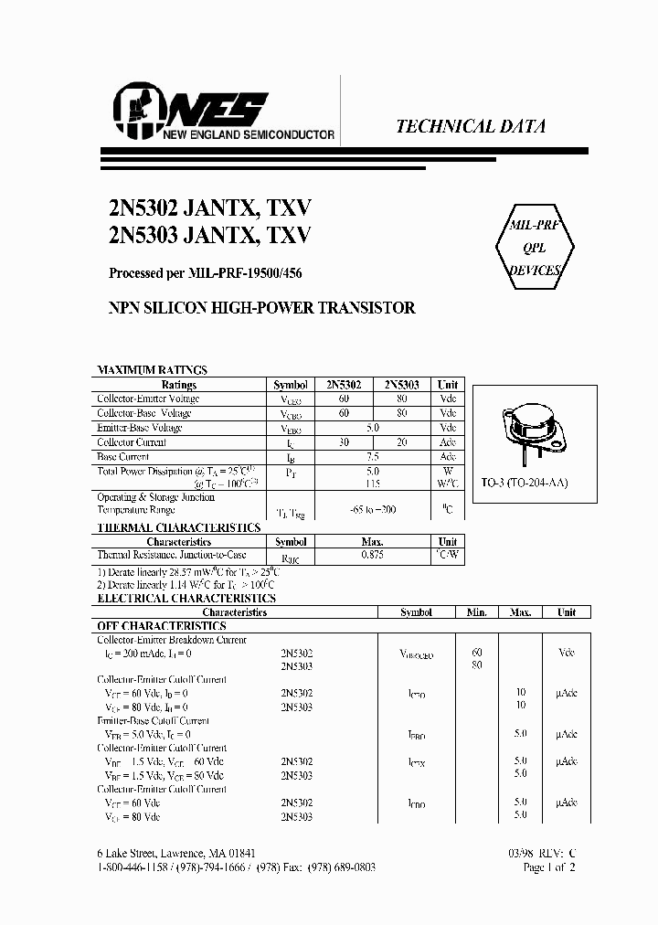 JANTXV2N5303_7298549.PDF Datasheet