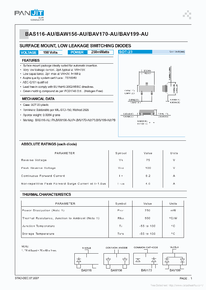 BAV170-AU_7306049.PDF Datasheet