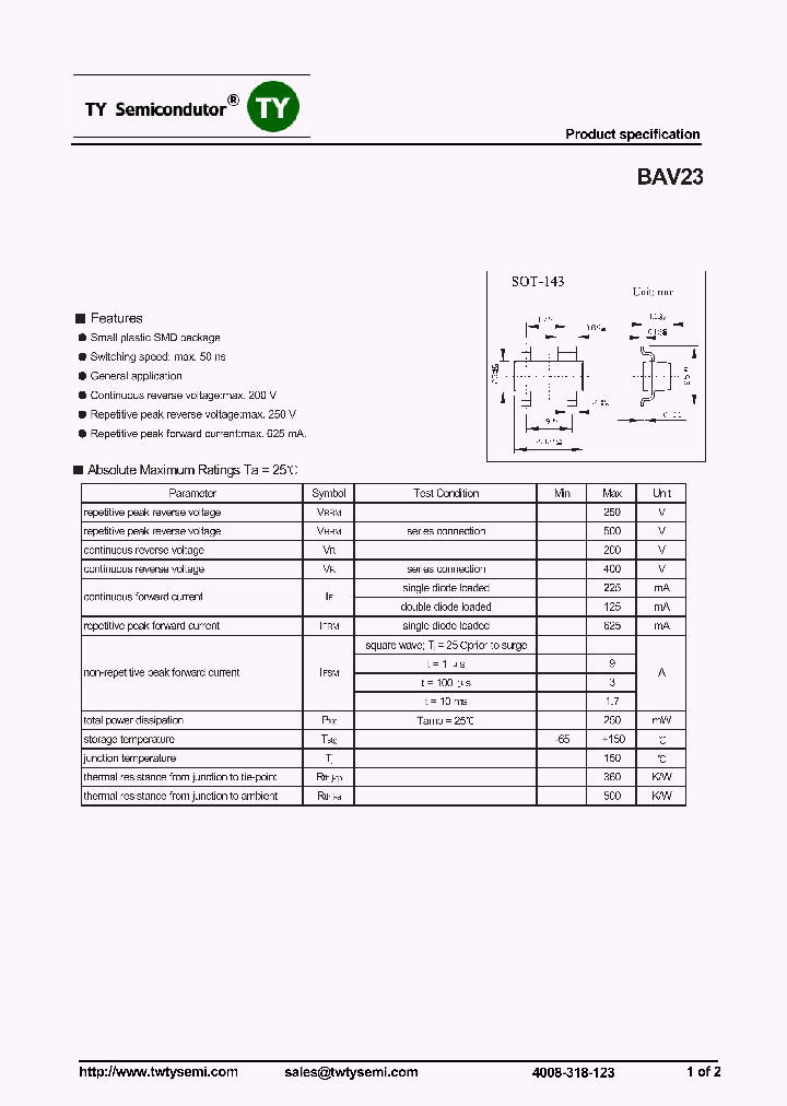 BAV23_7323725.PDF Datasheet
