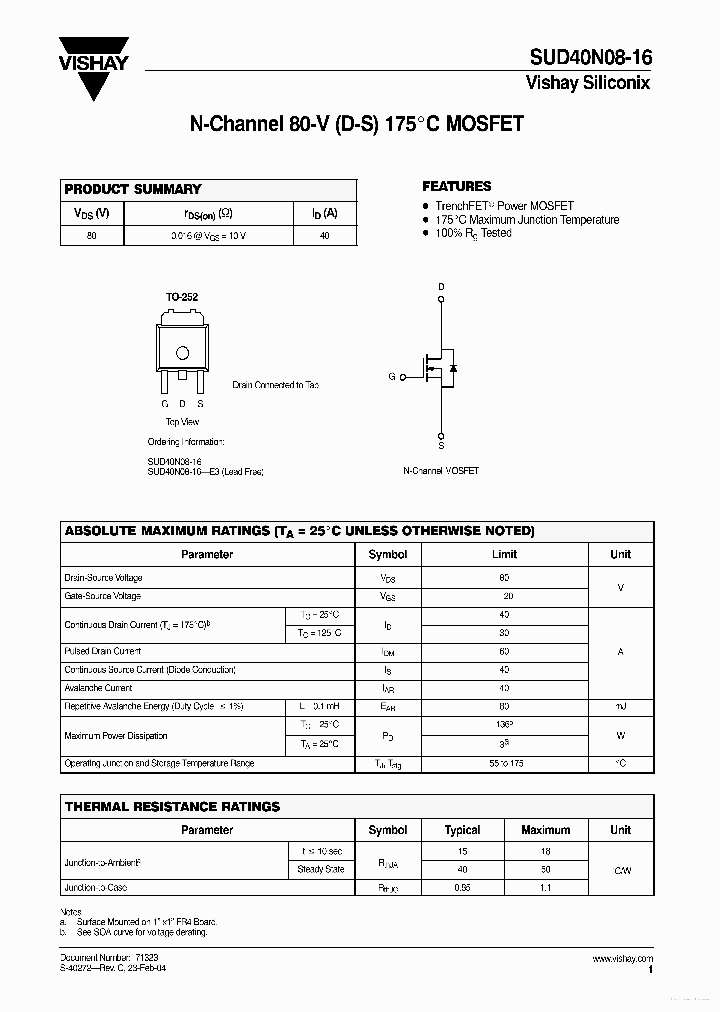 SUD40N08-16_7325237.PDF Datasheet