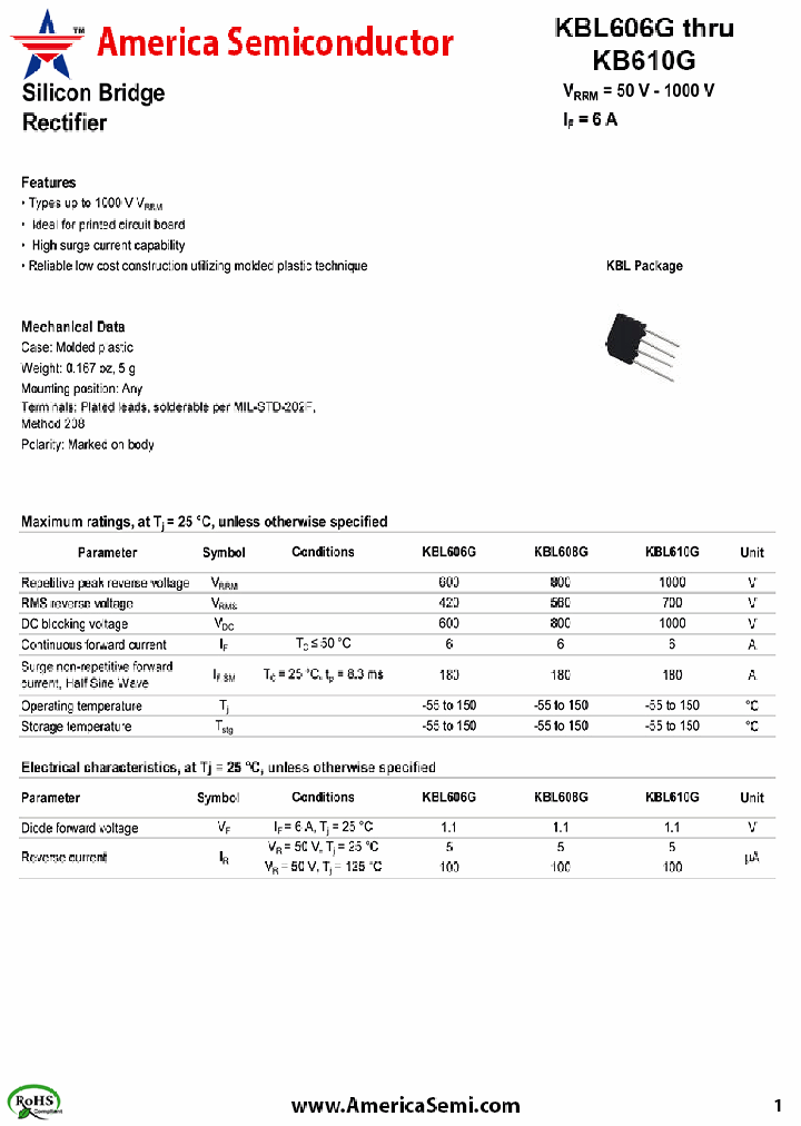 KBL606G_7330295.PDF Datasheet