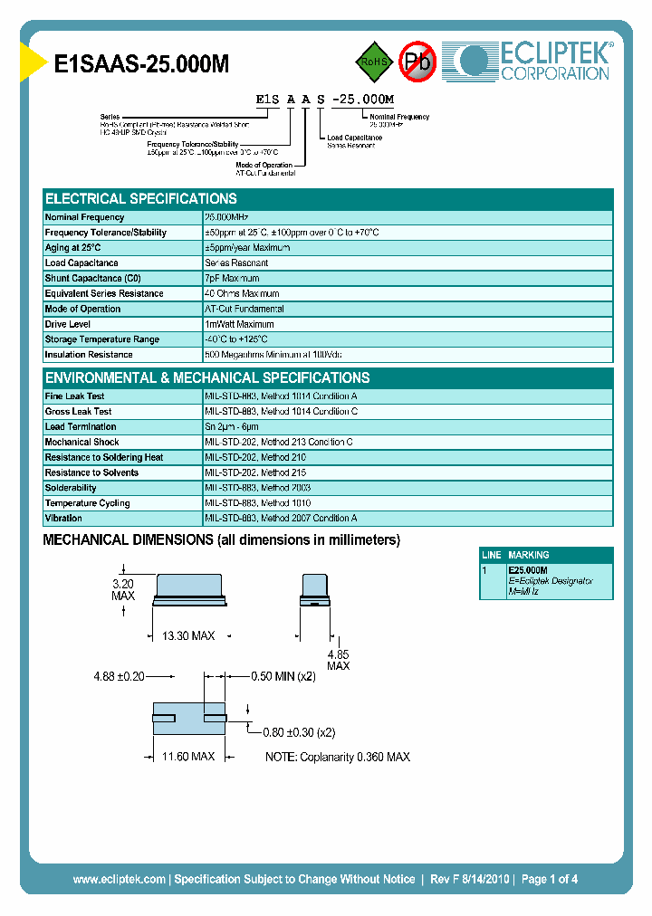 E1SAAS-25000M_7332224.PDF Datasheet