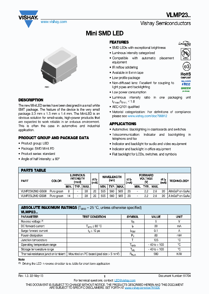 VLMP23L2M2-GS08_7336348.PDF Datasheet