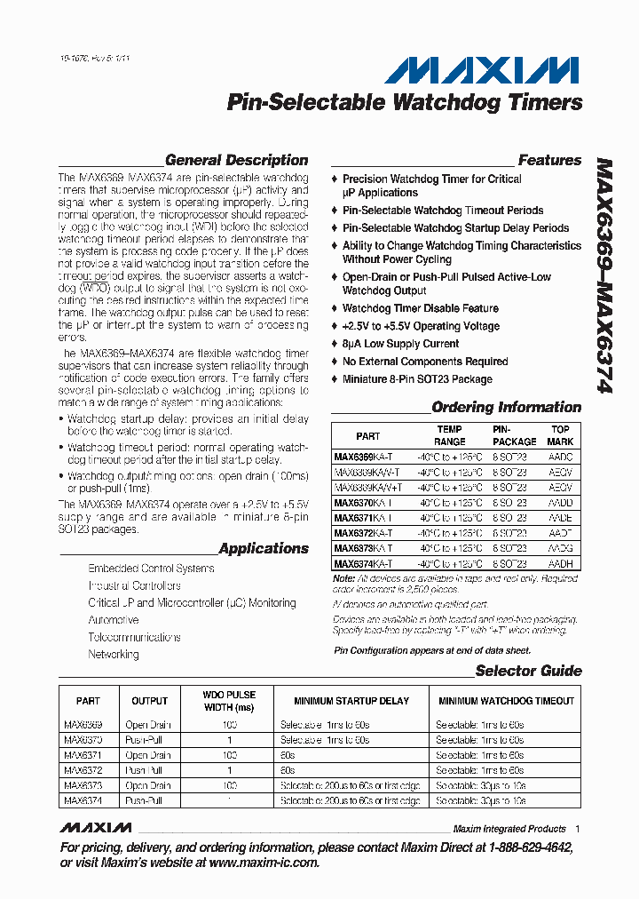 MAX6369KAVT_7338286.PDF Datasheet