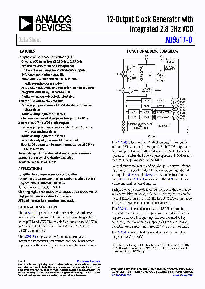 AD9517-0_7343288.PDF Datasheet