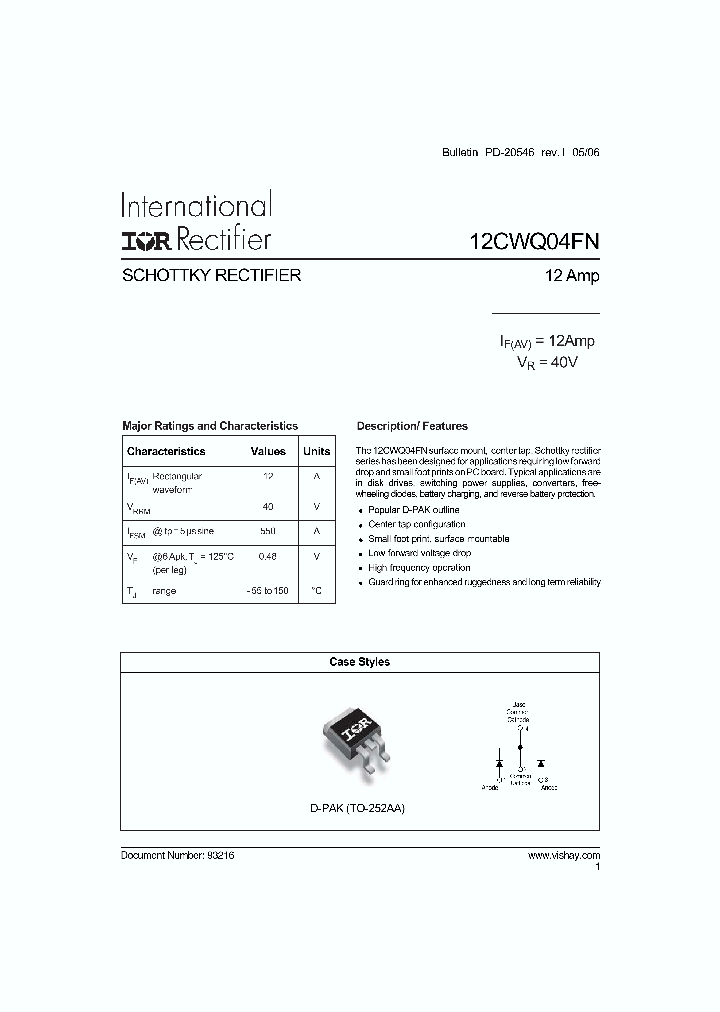 12CWQ04FNTR_7355212.PDF Datasheet